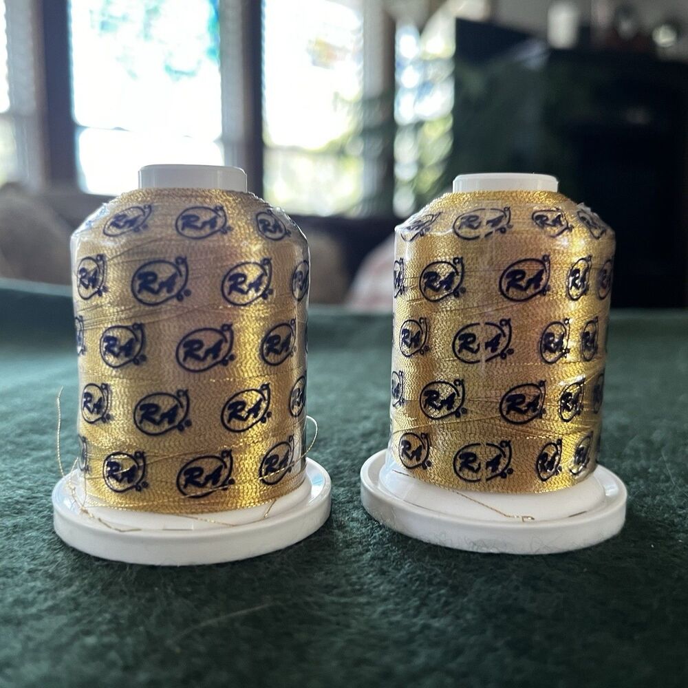 2 Robison-Anton Nylon Super Strength Thread 1003 GOLD 1000 Yards Embroidery